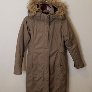 Down puffer trench Marmot coat, size S